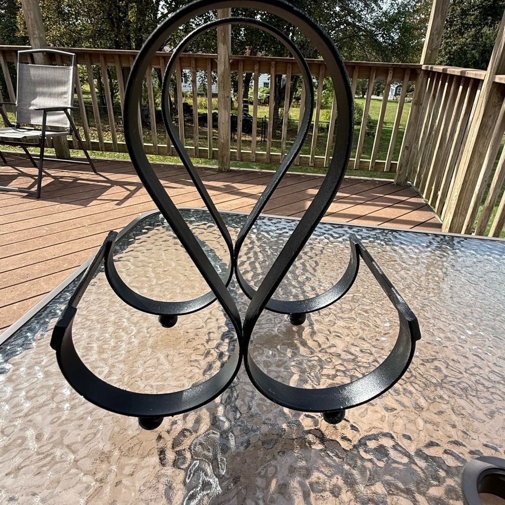 EUC Black Metal Wine Rack